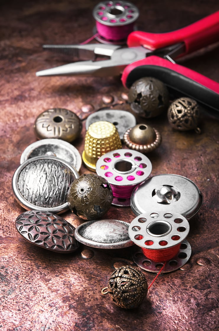 metal sewing button